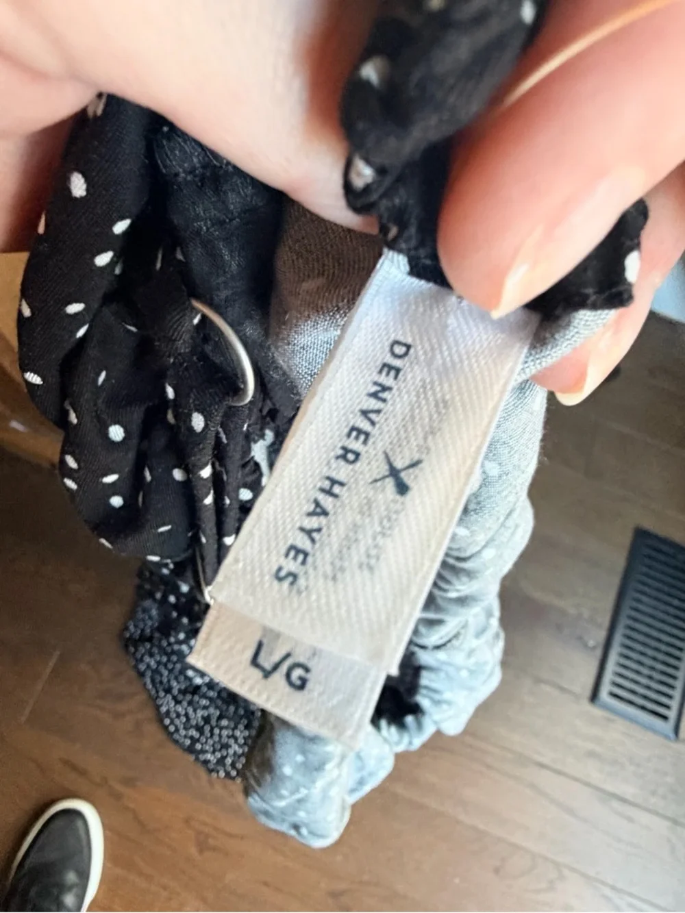 Denver Hayes Black and White Polka Dot Maxi Dress - Picture 15 of 16